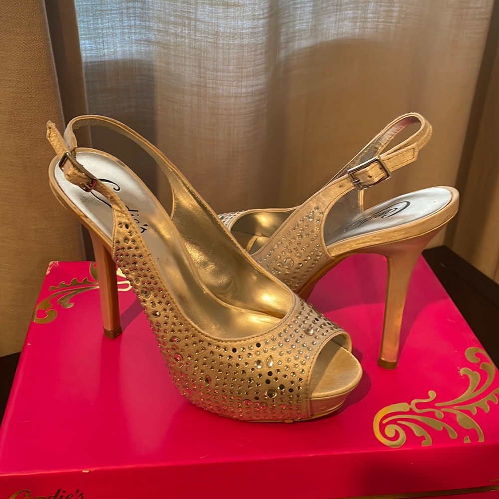 Silver Rhinestone Candies Heels